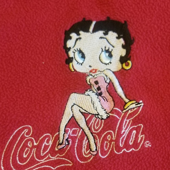Sweaters - Betty Boop/Coca-Cola Red Sweatshirt Size XL